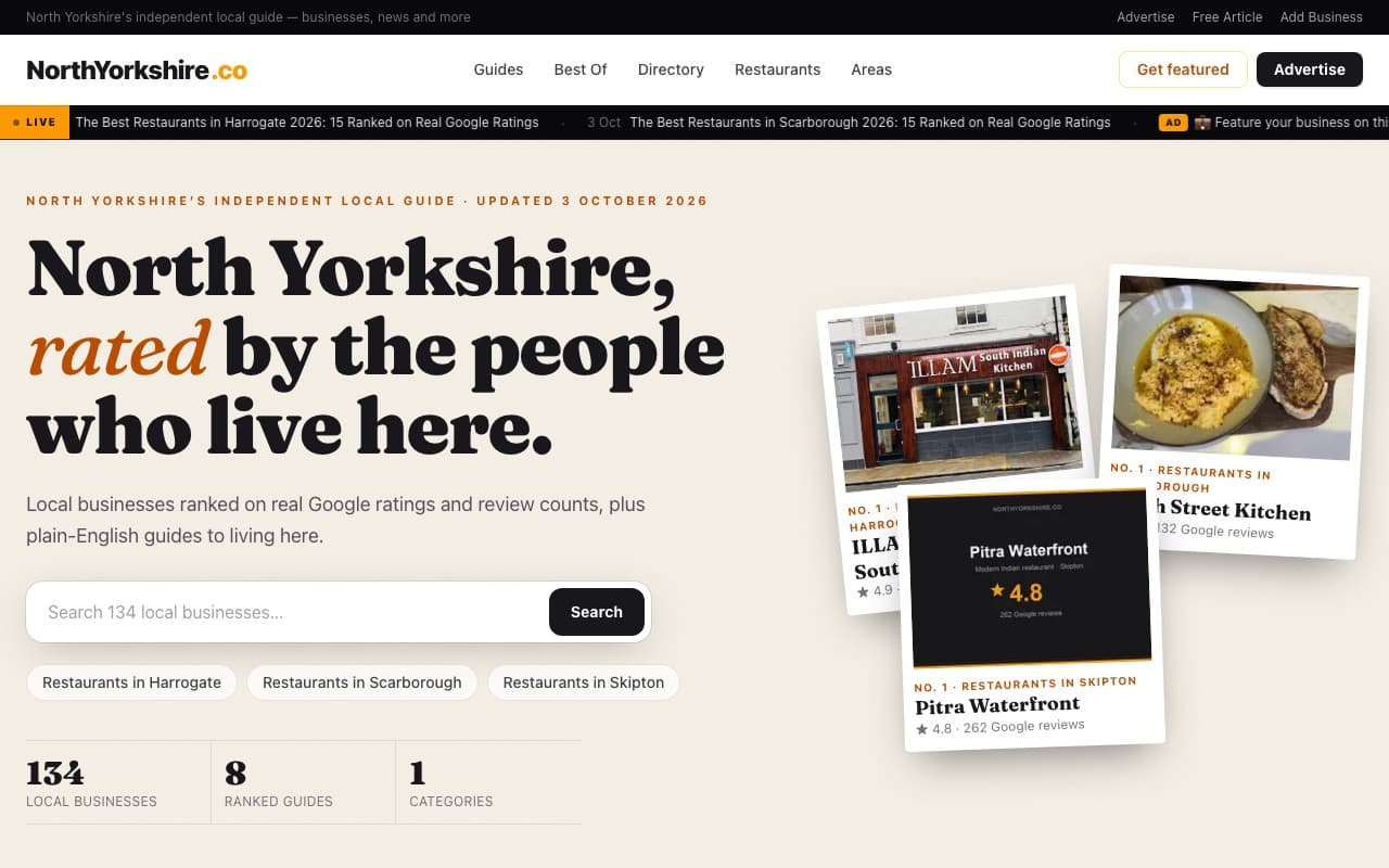 The northyorkshire.co homepage